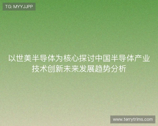 以世美半导体为核心探讨中国半导体产业技术创新未来发展趋势分析